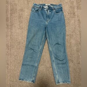 Abercrombie & Fitch Women's Curve Love Ultra High Rise 90s Straight Jean